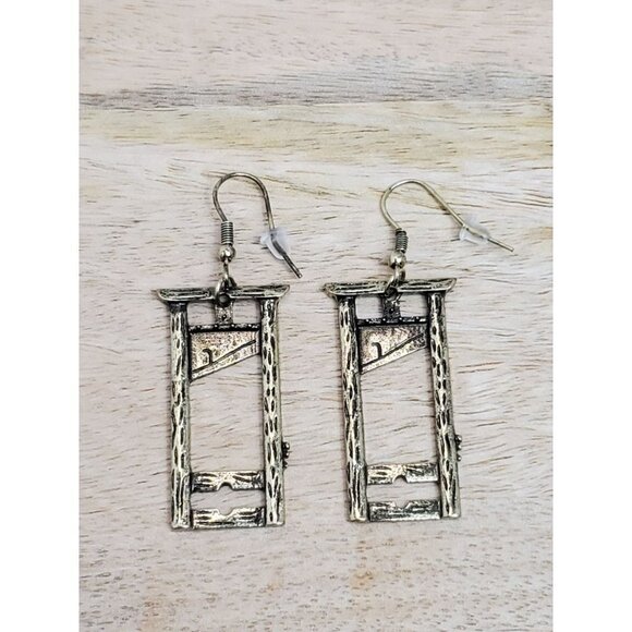 Emory Rose Guillotine Earrings  Bronze Alloy Wire Hook - Picture 5 of 5